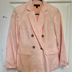 Ann Taylor Light Pink Double-Breasted Blazer